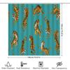 Leuchtend Blau Tiger Duschvorhang Wasserdichtes Gewebe Bedruckt für Badezimmerdekor