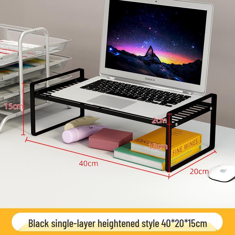 Multifunctional Metal Desktop Riser with Heat Dissipation and Storage