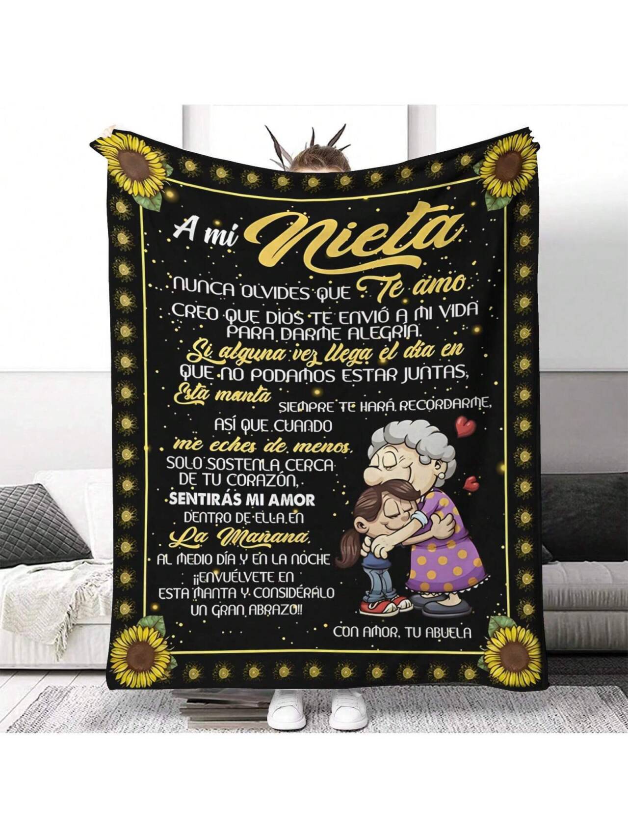 

Letter Flannel Blanket for Grandmother for Kids Adults Hot Sale Baby Blanket Letter Fleece Birthday Gift 80x120cm(31x47inch)