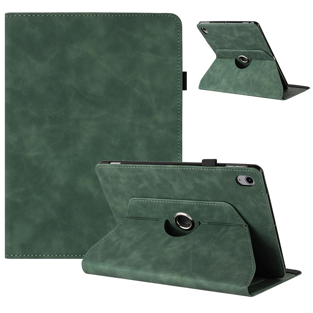 For iPad Mini (2024)/(2021) Case Rotating Stand Solid Color PU Leather Tablet Cover