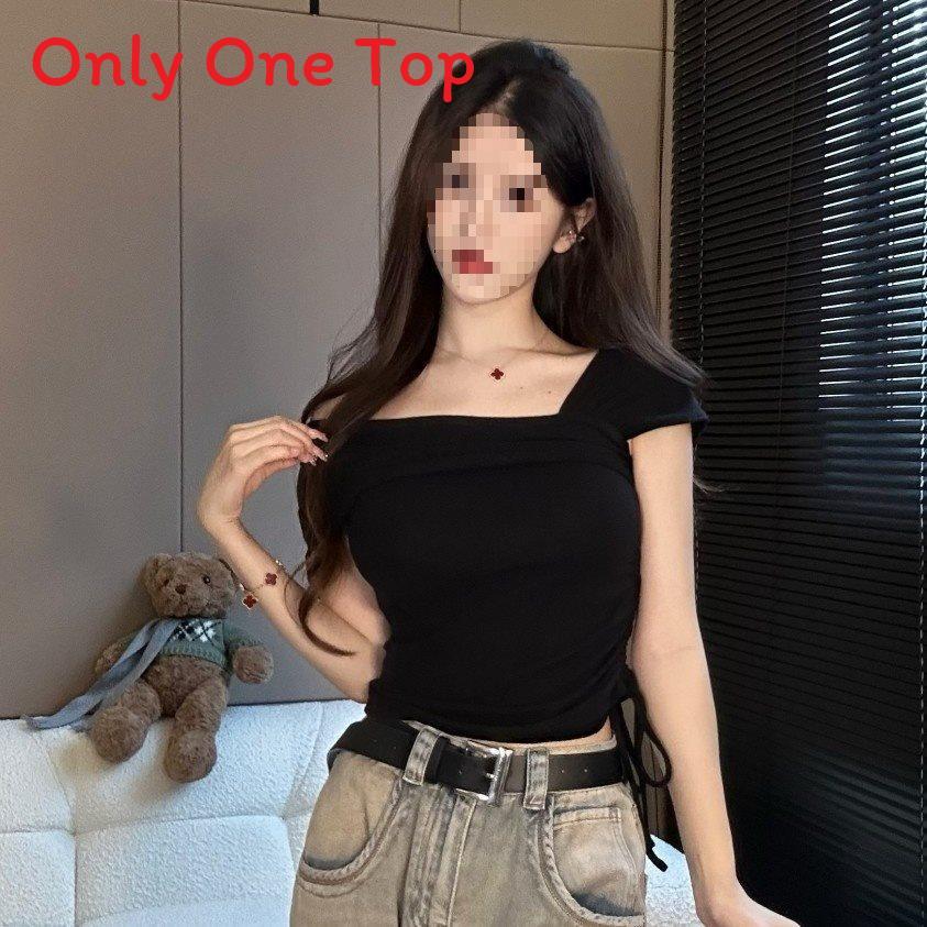 Plain Flat Knit Summer Womens Off Shoulder Top With Embroidery For Casual Wear