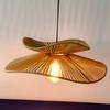 JOYINLED Hand-woven Rope Woven Pendant Light Retro Rattan Chandelier Light Wabi-sabi Homestay Bedroom Tea Room Bar Lighting