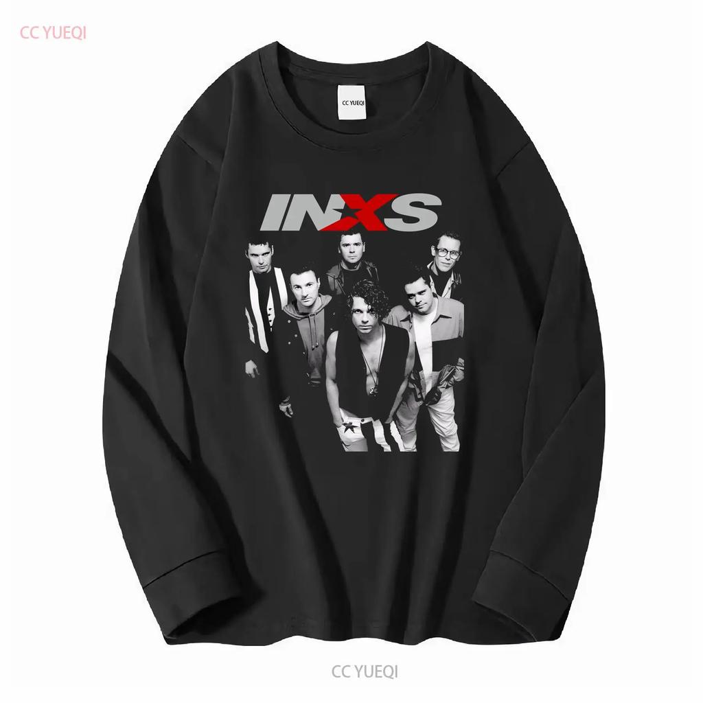INXS Band T Shirt HOT Gift for Mom Art New Year Long or Short Sleeves Vintage Washed Versatile Homme Casual Streetwear Soft