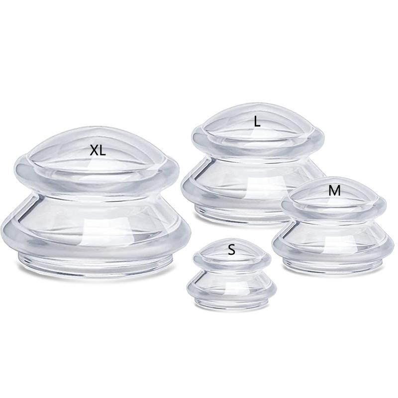 7pcs Jars Premium Transparent Vacuum Suction Massage Cupping  AntiCellulite Ventosa Body Facial Cup Weight Loss Chinese Therapy