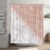 Luxury Marble Printed Shower Curtains: Rose Gold Water Drop Bath Mat for Bathroom Decor Perfect Home Gift Idea (White Pink)