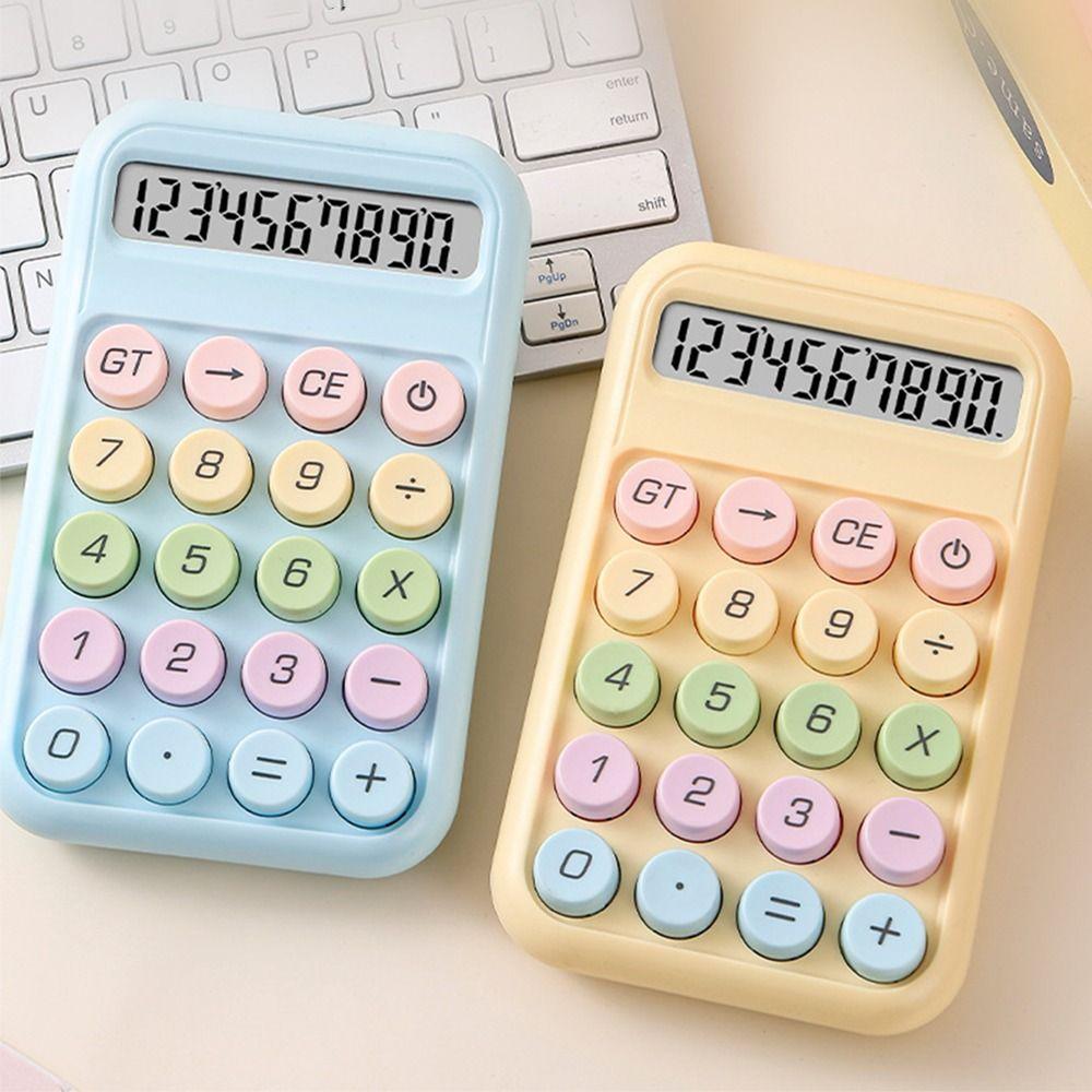 10-digit Display Mechanical Keyboard Calculator Gradient Color Student Calculator Student Use