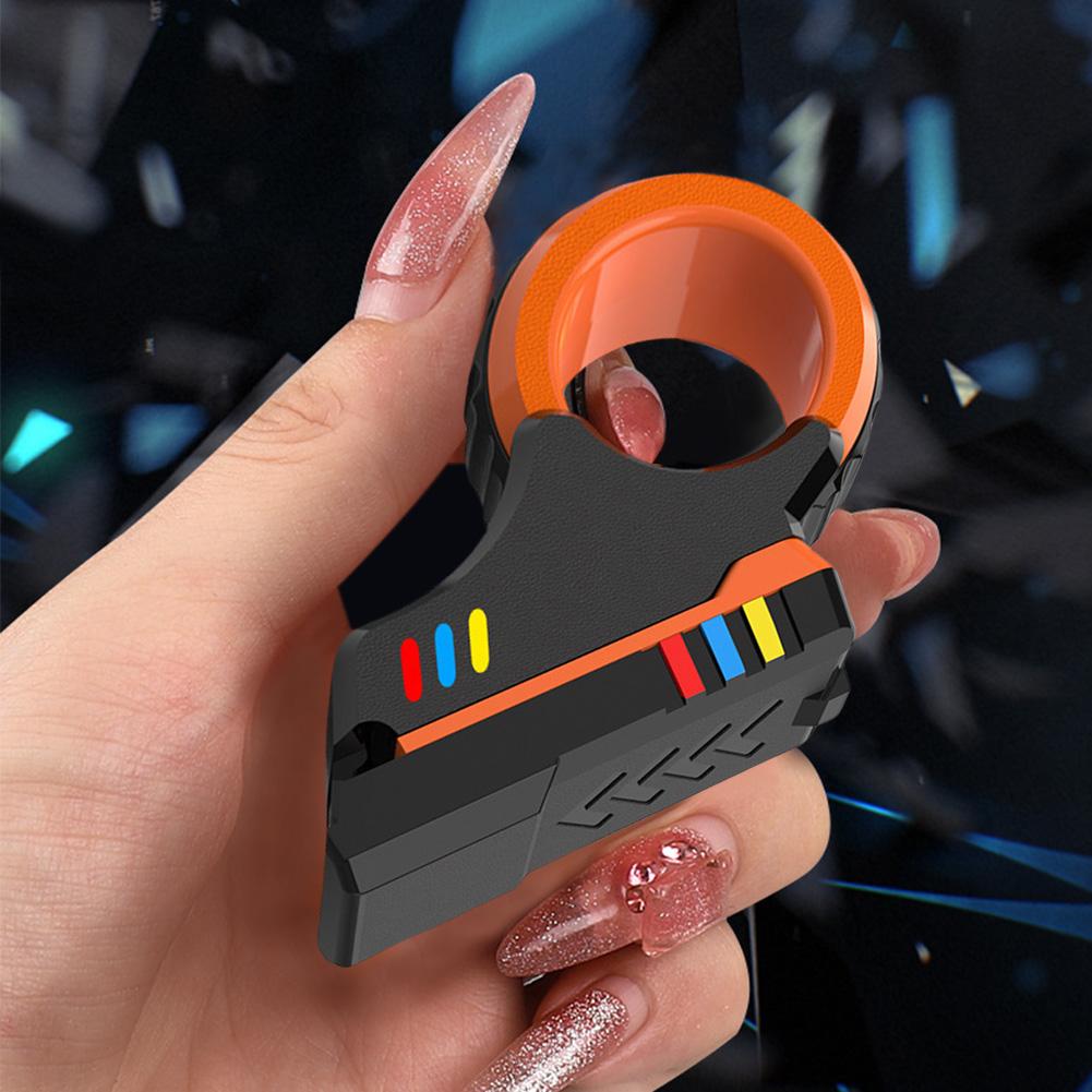 3D Printed EDC Soothing Spinner Stress Relief Toys Gift Shape Fidget Ring Small Pistol Toys for Anxiety and ADHD Sufferers