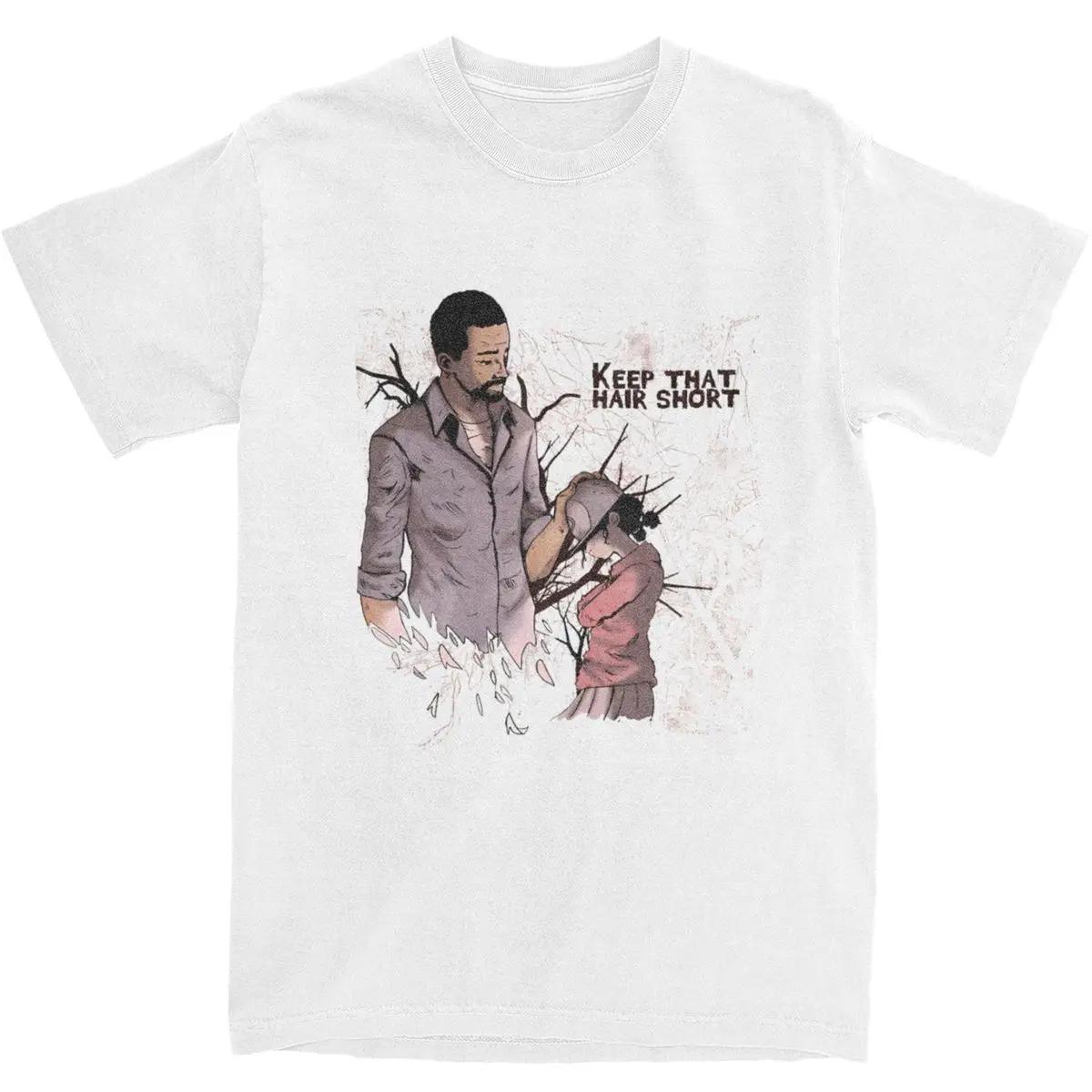 

Walking Dead T Shirt Lee and Clementine Hip Hop T Shirts Short-Sleeved Funny Tops Summer 100 Cotton Round Neck Oversized Clothes XXXL