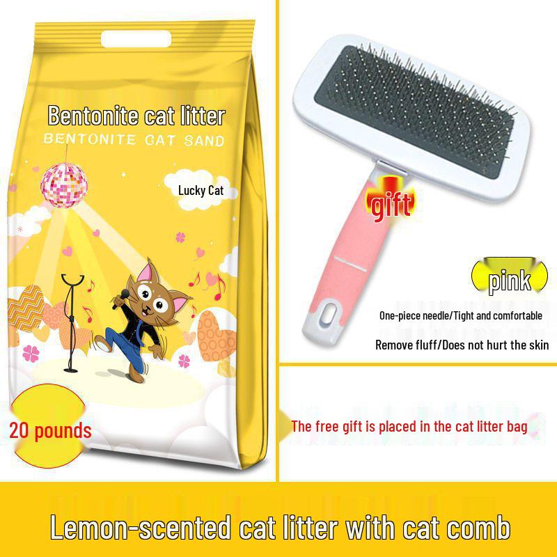 Lemon Deodorizing Bentonite Cat Litter - 1 Kg