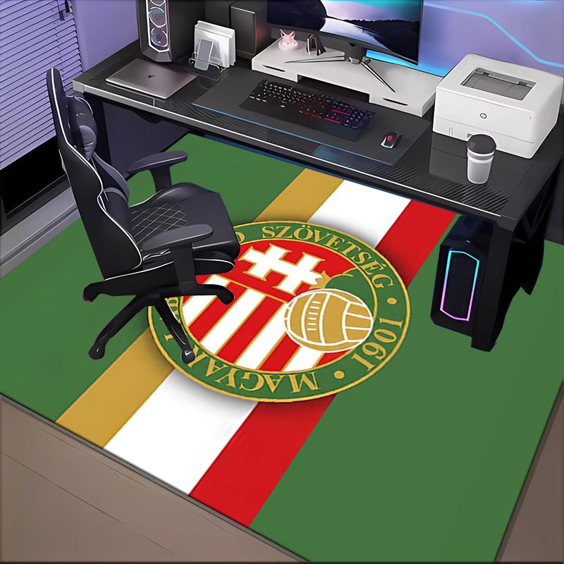 Hungarian Football Emblem Rug Office Floor Mat - Machine Washable for Bedroom, Bedroom, Livingroom, Room Decor Fan Gifts Christmas