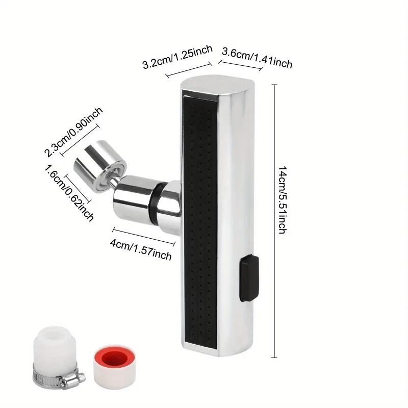 Kitchen Faucet Splash Proof Device Waterfall Water Outlet Universal Rotation Aerator Booster Extension Faucet Universal Joint
