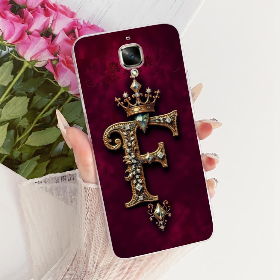For Oneplus 3 Case A3000 Luxury Crown Letters Cover 5.5'' Soft Silicone Phone Case For One Plus 3 1+3 Oneplus3 Back Cover Fundas