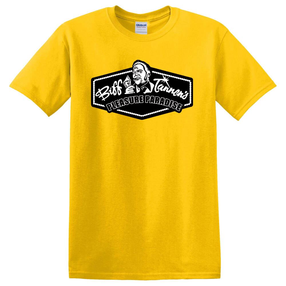 Biff Tannens Pleasure Paradise Men s Daisy Yellow T-Shirt Size S 3XL M