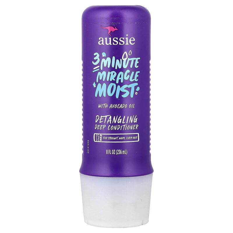 Aussie 3-minutters Mirakel Fuktighet, Flokeløsende Dypbalsam, For Rakt, Bølgete, Krøllete Hår, 8 fl oz (236 ml) sold by Joom