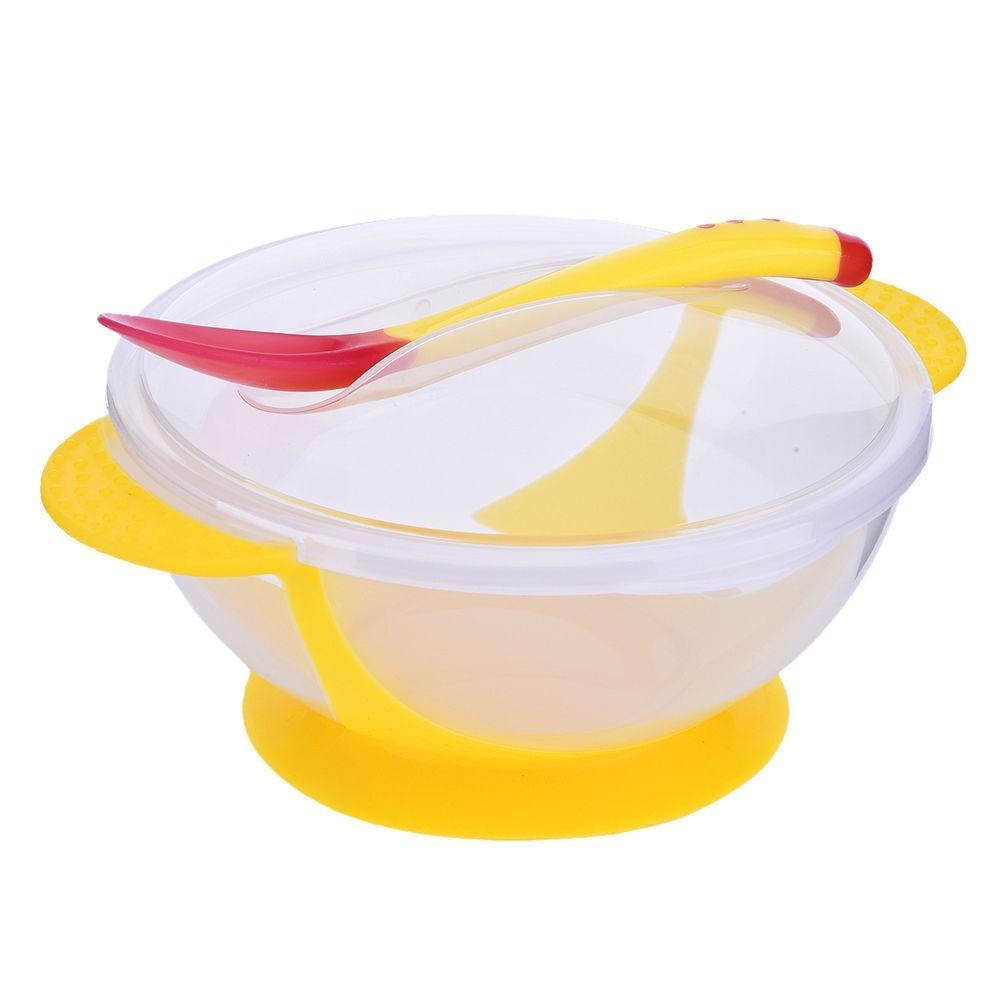 Baby Slip-resistant Tableware Set Children Sucker Bowl Fork and Spoon Children Training