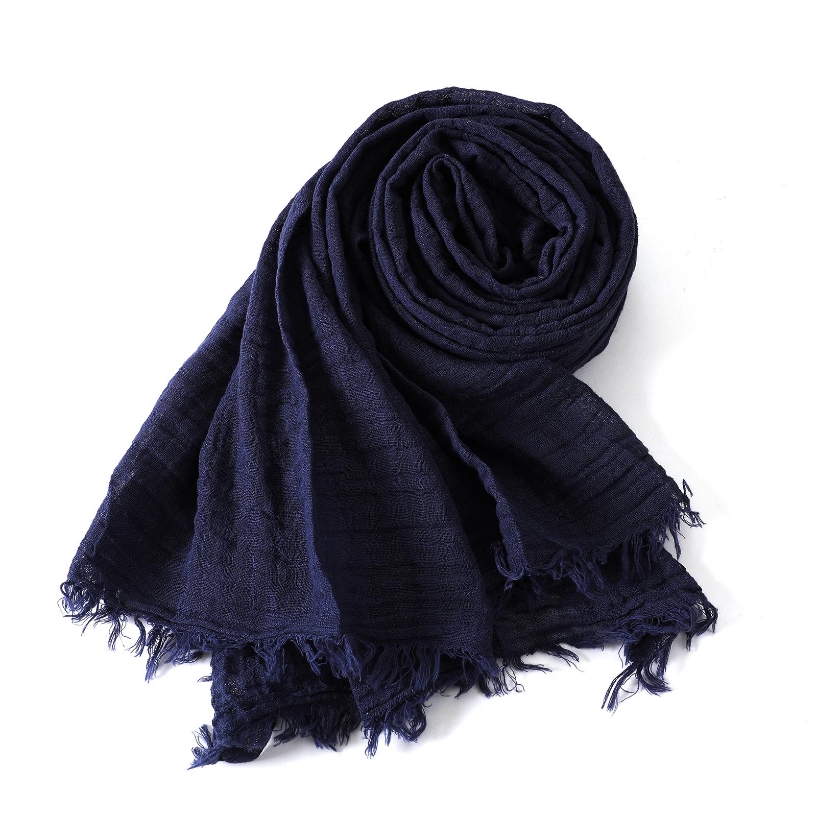 

Solid Color Cotton Linen Men S Scarves Autumn Winter Warm Neckerchief Muffler Male Accessories Short Tassel Bufanda Shawl