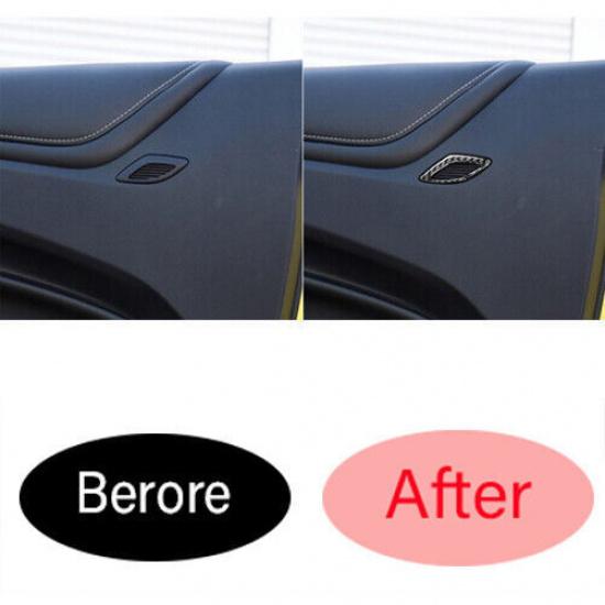 For Chevrolet Camaro 2016-24 Carbon Fiber Door Lock Protection Cover Frame Trim