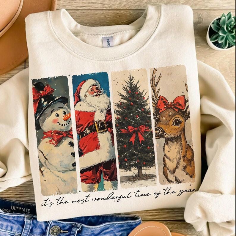 Retro It s The Most Wonderful Time Of The Year Vintage Christmas Sweatshirt XXXL