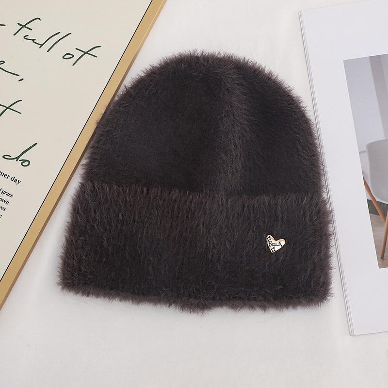 

Autumn and Winter Student Wool Hat for Women Plush New Korean Knitted Hat Versatile Warm Ear Protection and Thickened Fashion one size