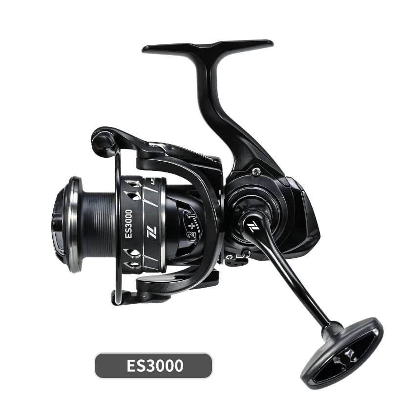 Luregear Fishing Spinning Reel for Saltwater Reel for Sea and Lightweight and Durable Impact 10kg Max Drag Reversible Double Handle Full Saltwater