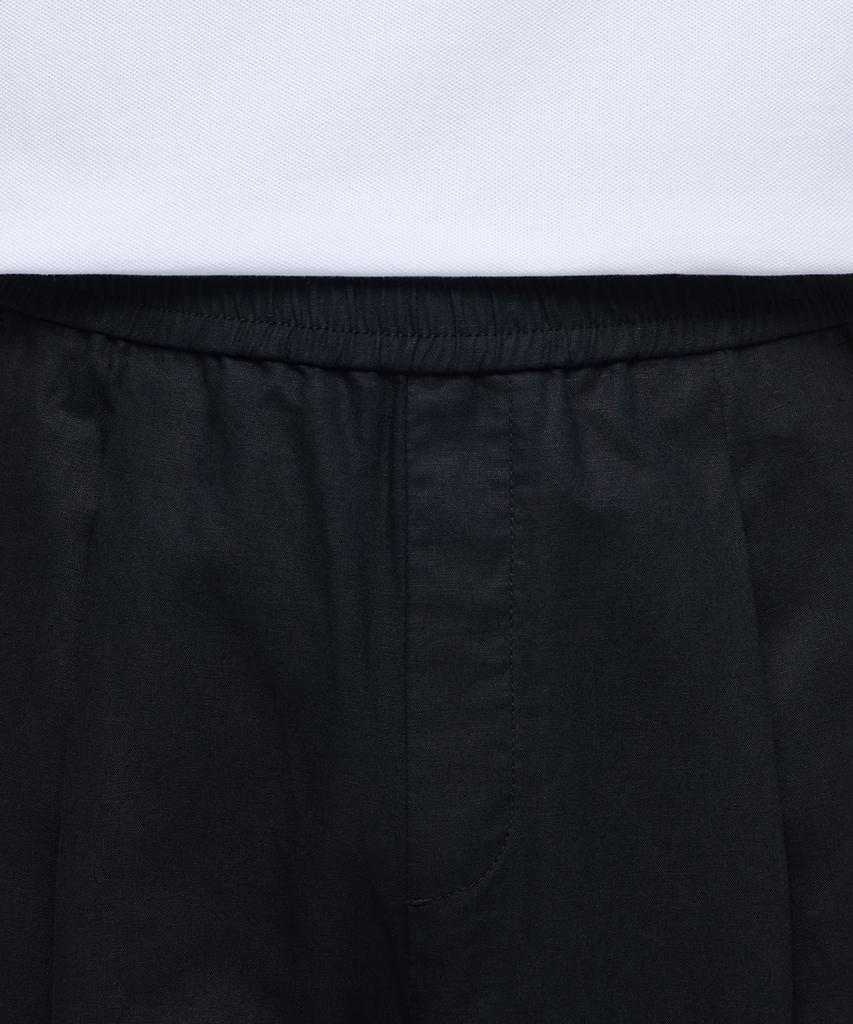 MUSINSA STANDARD Cotton Linen One-Pleat Wide Pants [Black]
