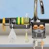 Rotatable Faucet Sponge Soap Shelf Waterproof Dishcloth Drainer Basket  Kitchen Supplies