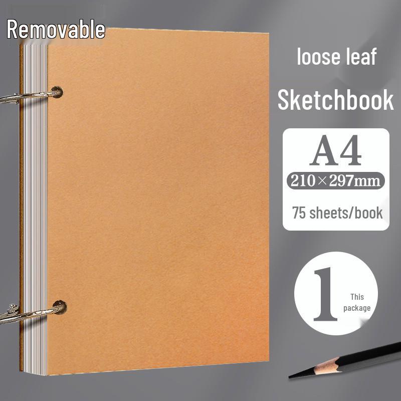 Dětský kroužkový skicák A4: Silné prázdné stránky pro kreslení a umění