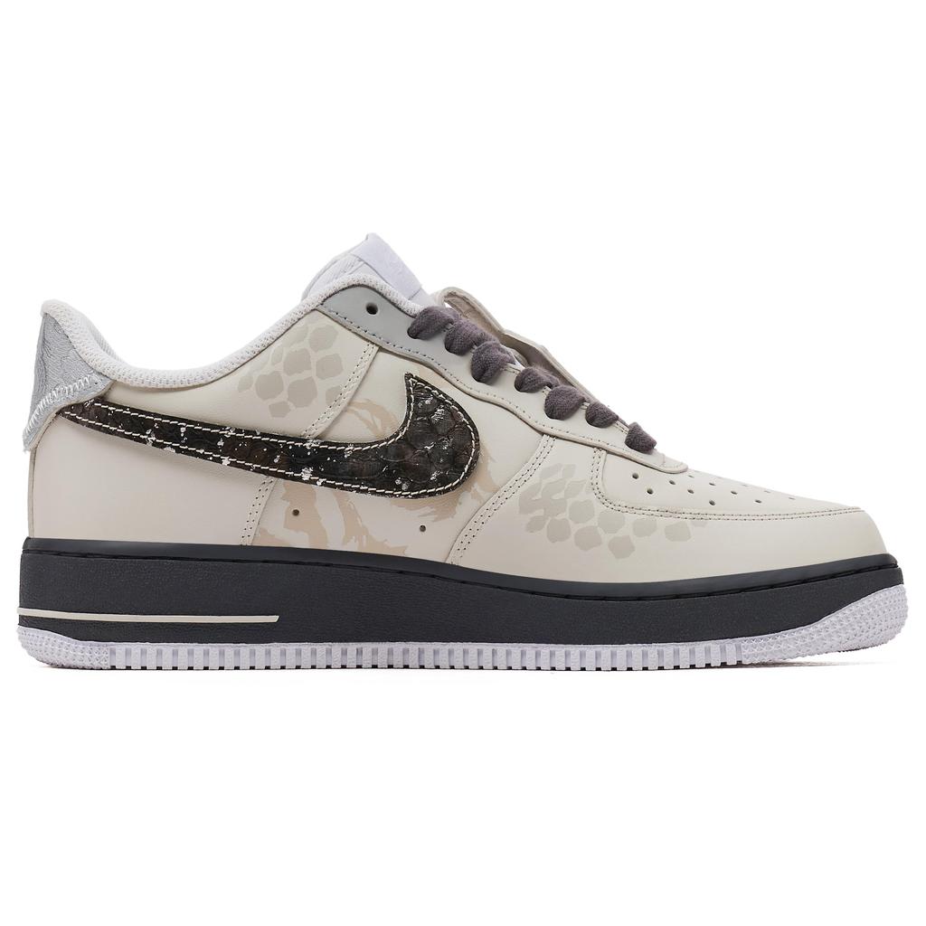 Nike Air Force 1 Slip Resistant Abrasion Resistant Low Top Skateboard Shoes Men's Beige Brown CW2288-111(TeamH-S-BOX)