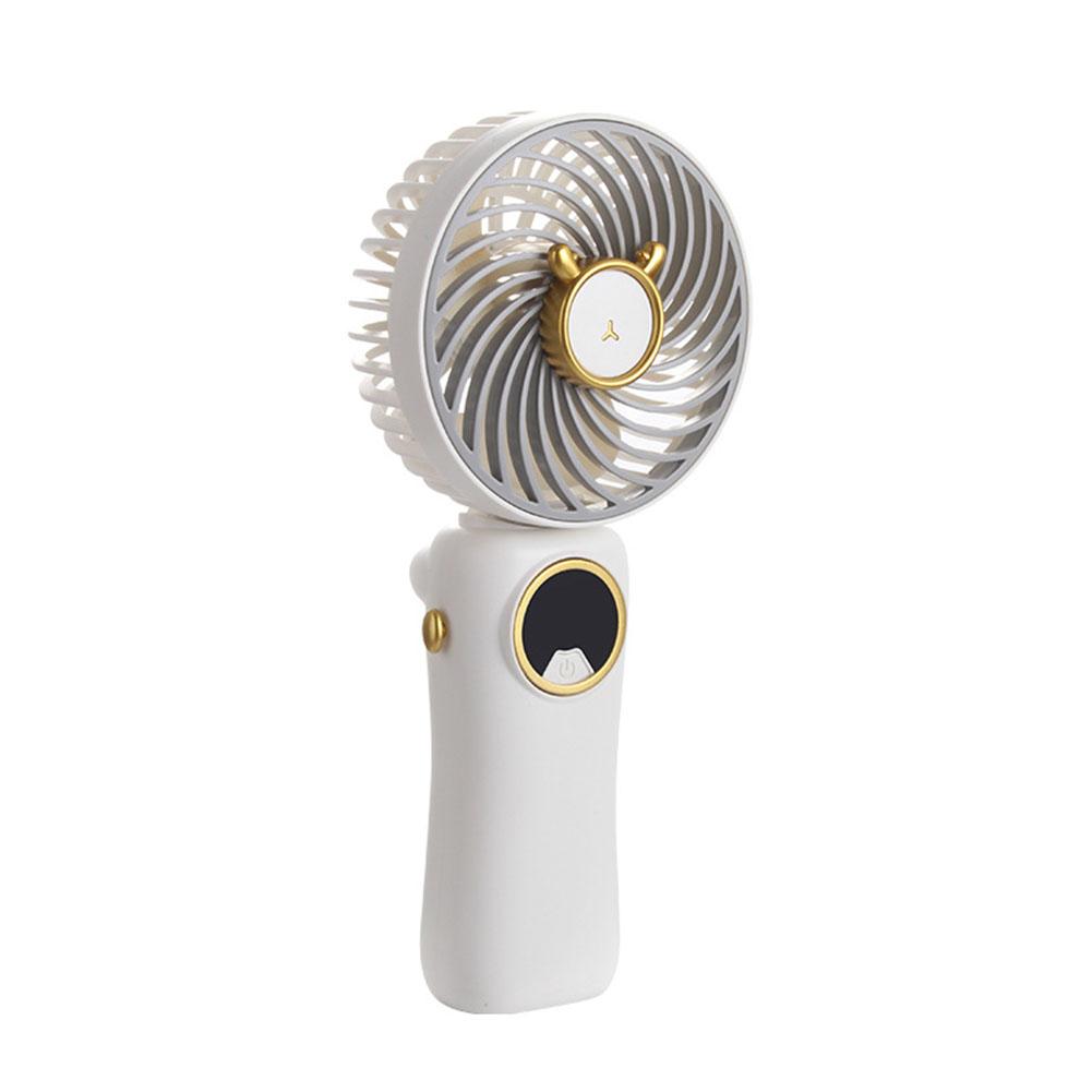 

Handheld Rechargeable Fan with 180 Degree Foldable Design Compact Desk Fan with Four Speed Adjustments for Personal Cooling сірий колір