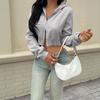 Autumn High-end Hooded Sweatshirt Jacket for Hot Girls Short Waist-exposing Casual Jacket for Women
