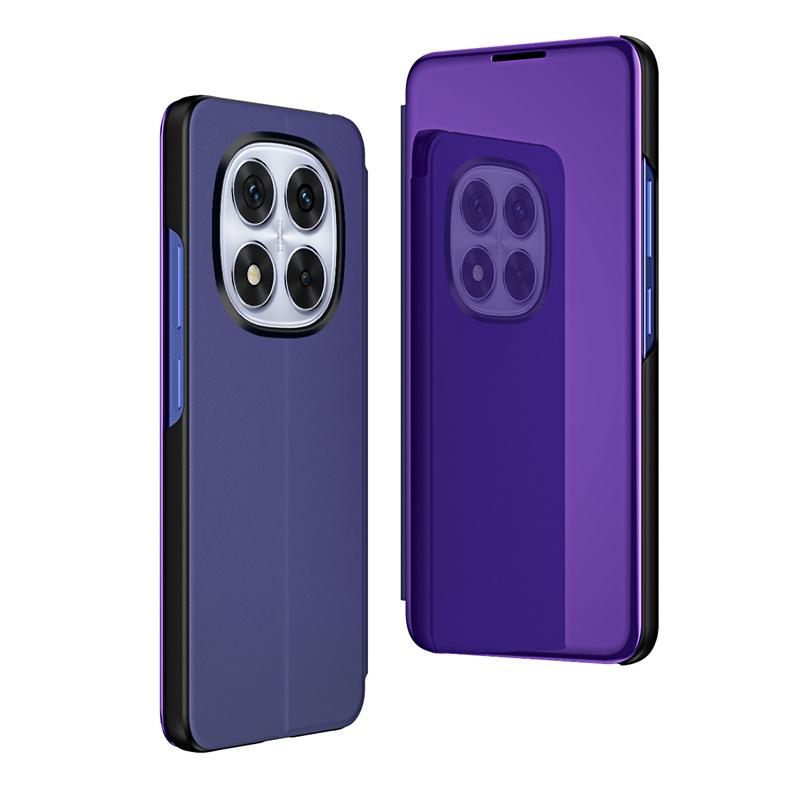 For Xiaomi Poco X7 5G Case Clear Mirror Hard PC Leather Back Cover for PocoX7 Poko Pocco Little X7 X 7 Full Protector Flip Funda