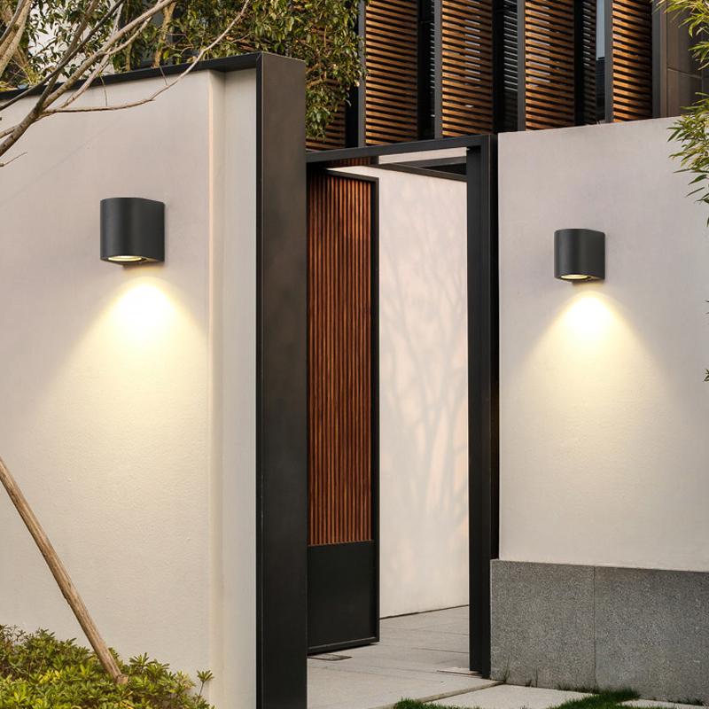 Modern GU10 Base Outdoor Waterproof Wall Lights Garden Porch Wall Lighting LED Wall Lamps Aluminum AC86-265 Warm/Cold Light