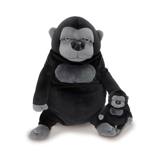 Morisaka Global Mochigori Mini 7 X 5 X 14cm Gorilla Plush Toy Soothing Mochi Mochi Cute Animal Mochi Series MOGO-0088