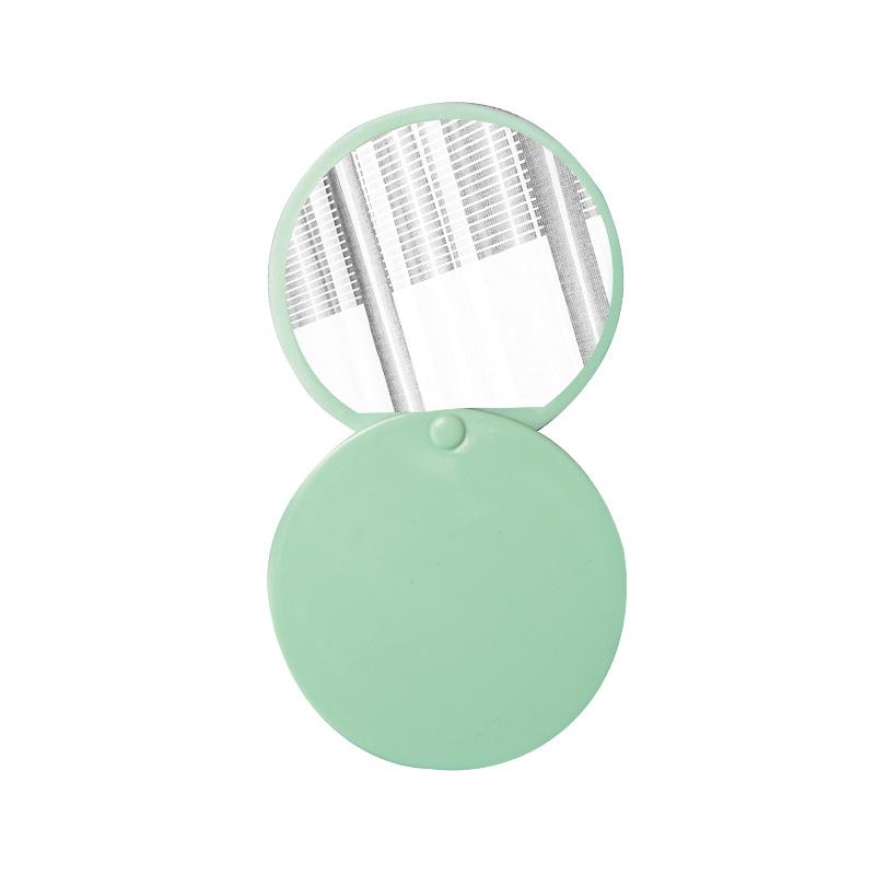 

1шт косметическое зеркало женское портативное складное на ремне 7cm зелёный