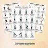 3Pcs Tai Chi Workout Posters Seated Exercise Chart with 16 Gentle Chair Yoga Movements Tai Chi Instructions for Beginners Seniors