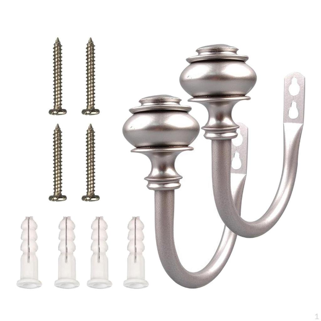 1 paar Curtain Rods Drapery Holdbacks Iron Holders
