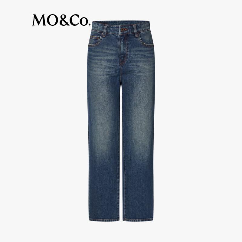 MO&Co. Women's Low-Waist Cropped Denim Jeans