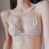 Lace Embroidery Front Buckle Triangle Bra: Wireless, Comfortable, and Sexy