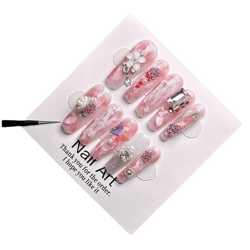 

Light Pure Luxury To Spend Long Ladder Temperament White Removable Nail Plate XS