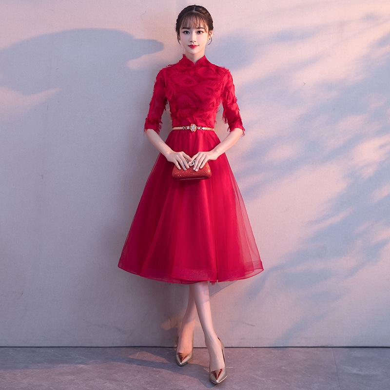 Evening Dress New Spring Elegant Party Medium and Long Bridesmaid Dress Party Dress Slim Fit