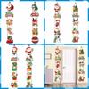 Paper Couplet Festive Atmosphere Xmas Hanging Decoration Snowman Christmas Door Hanging Banner  Diy