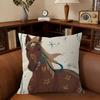 Modern Simple Geometric Light Luxury Horse Pillowcase Toon Gift Cushion Cover Bedroom Home Sofa Chair Seat Decor Pillow Case