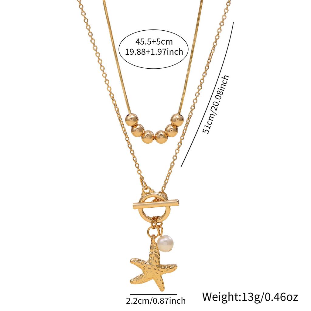Jewelry Resort Wind Shell Starfish Casual Clavicle Chain OT Buckle Ocean Series Necklace Women