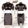 Fighter Street Chun Li Cosplay Brown Cheongsam Halloween Party Props Fans Gifts