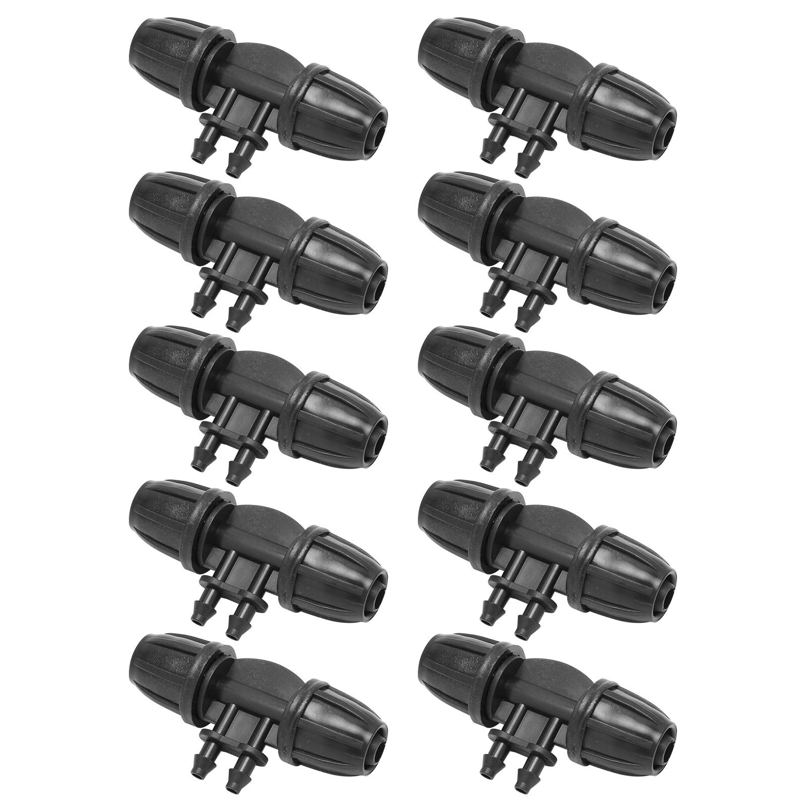 

10PCS 8 11 to 4 7 Hose Connector 4‑Way Barbed Reducing Connector with Lock Irrigation Fittings