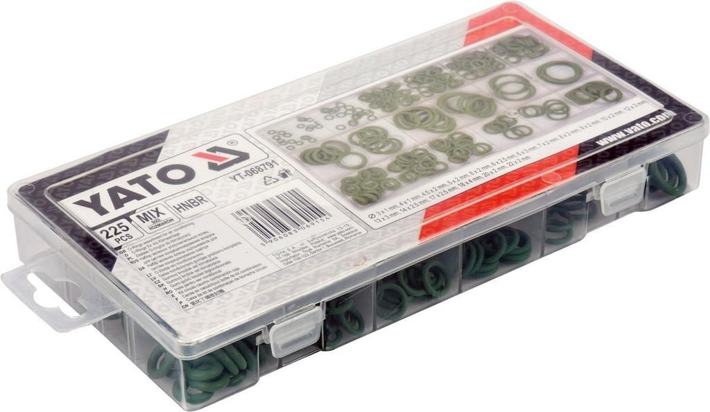 225 Pcs of Hnbr O-rings for Air Conditioning YT-068791 YATO