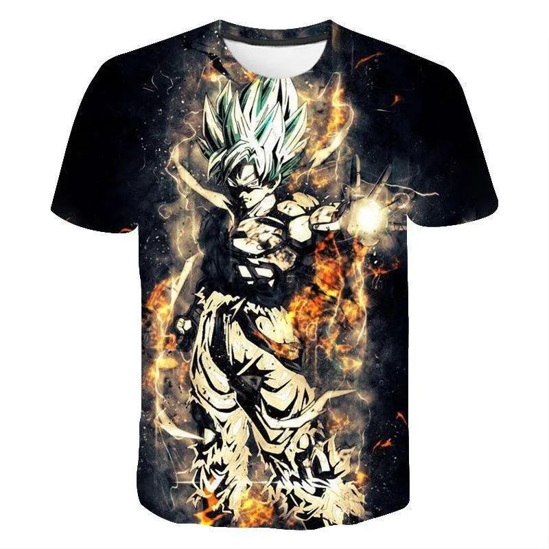 New Dragon Ball Super Goku Super Saiyan God Cosplay T-Shirt Men Women 3D Print Anime Graphic Tee Casual Short Sleeve Tops Fans