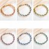 Environmentally Friendly Alloy Cross-colored Agate Hand Jewelry with Elegant and Luxurious Style for Ladies - Gemstone Crystal Hand Chain