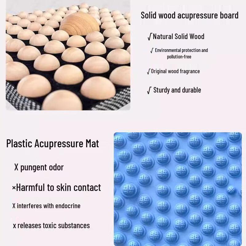 Natural Wood Foot Acupressure Massage Mat