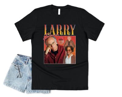 Larry David Homage T-shirt Tee Funny Comedy Legend Icon 80's 90's Retro USA